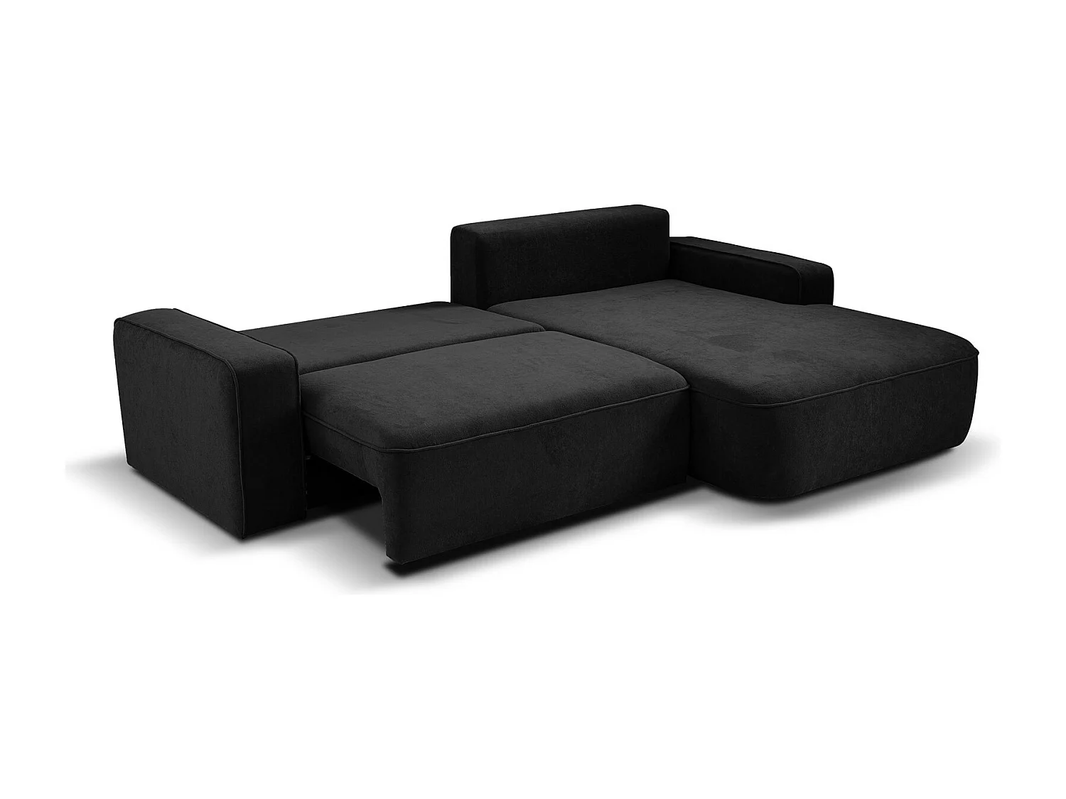 CANAPE Torre noir velours droit