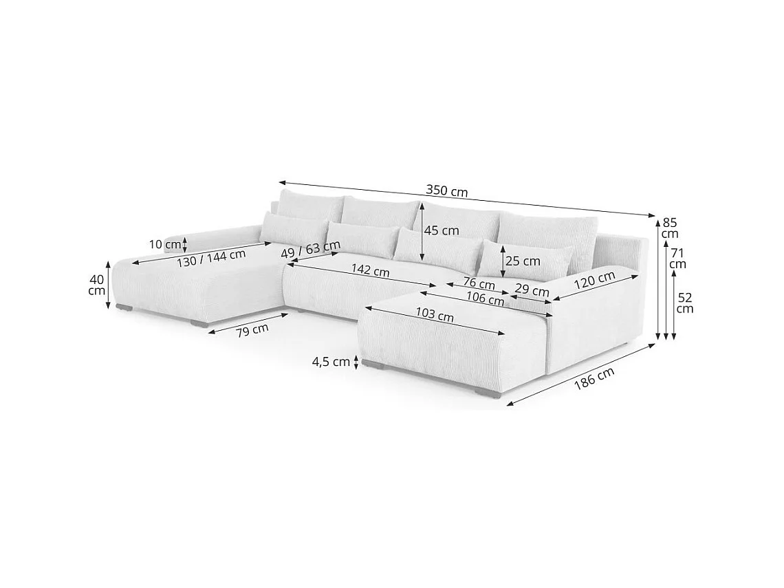 WOHNLANDSCHAFT Benny U grün