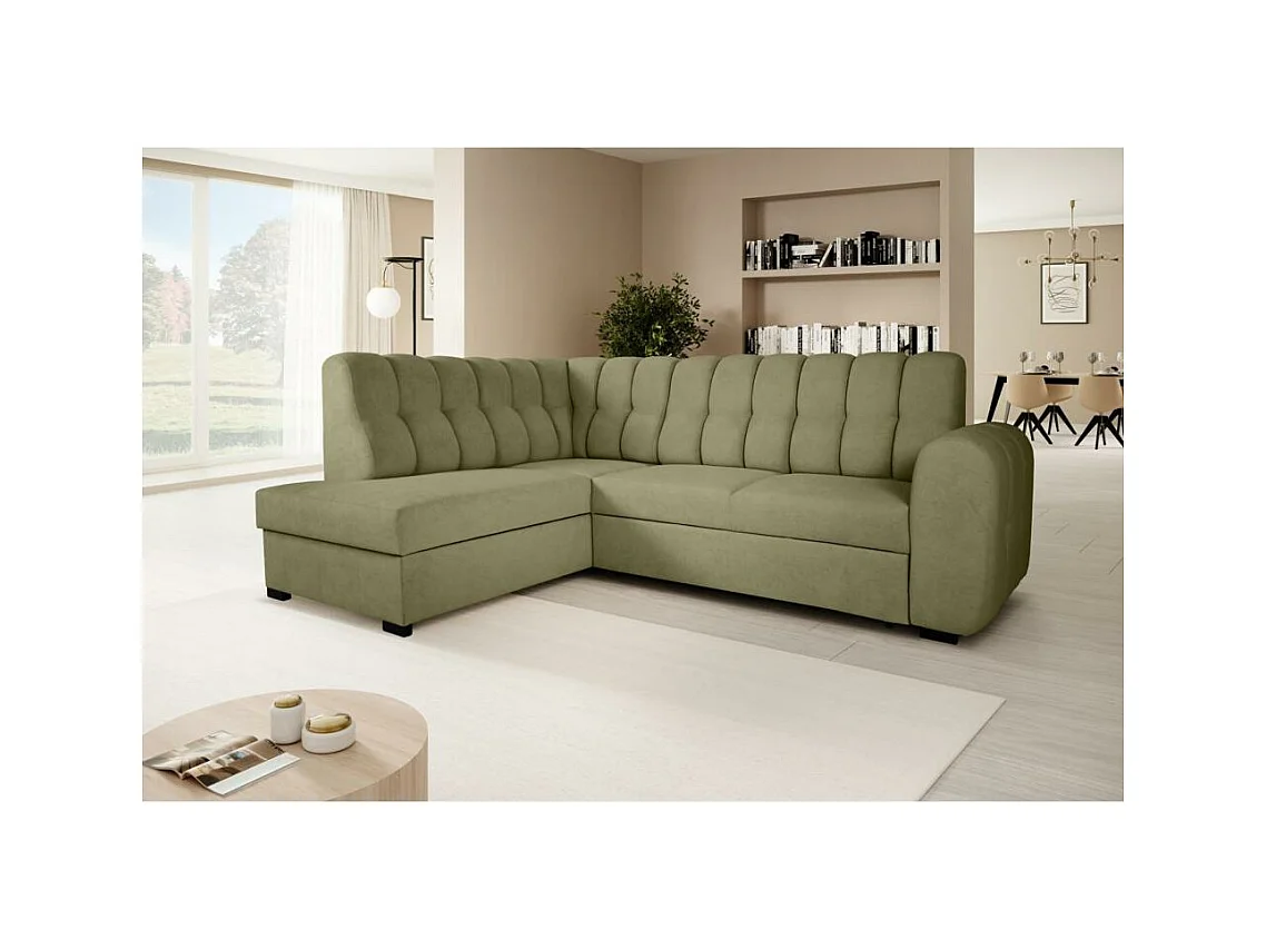 ECKSCHLAFSOFA Zoja links grün