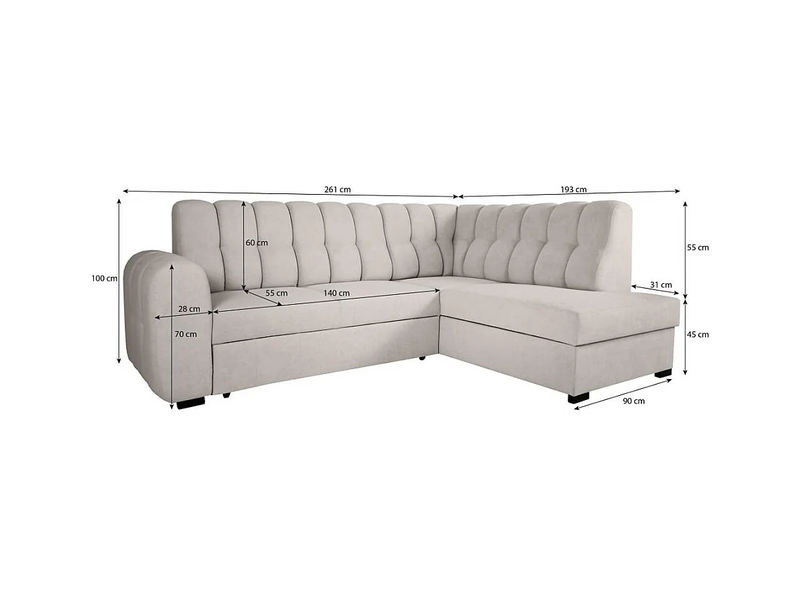 ECKSCHLAFSOFA Zoja rechts grün