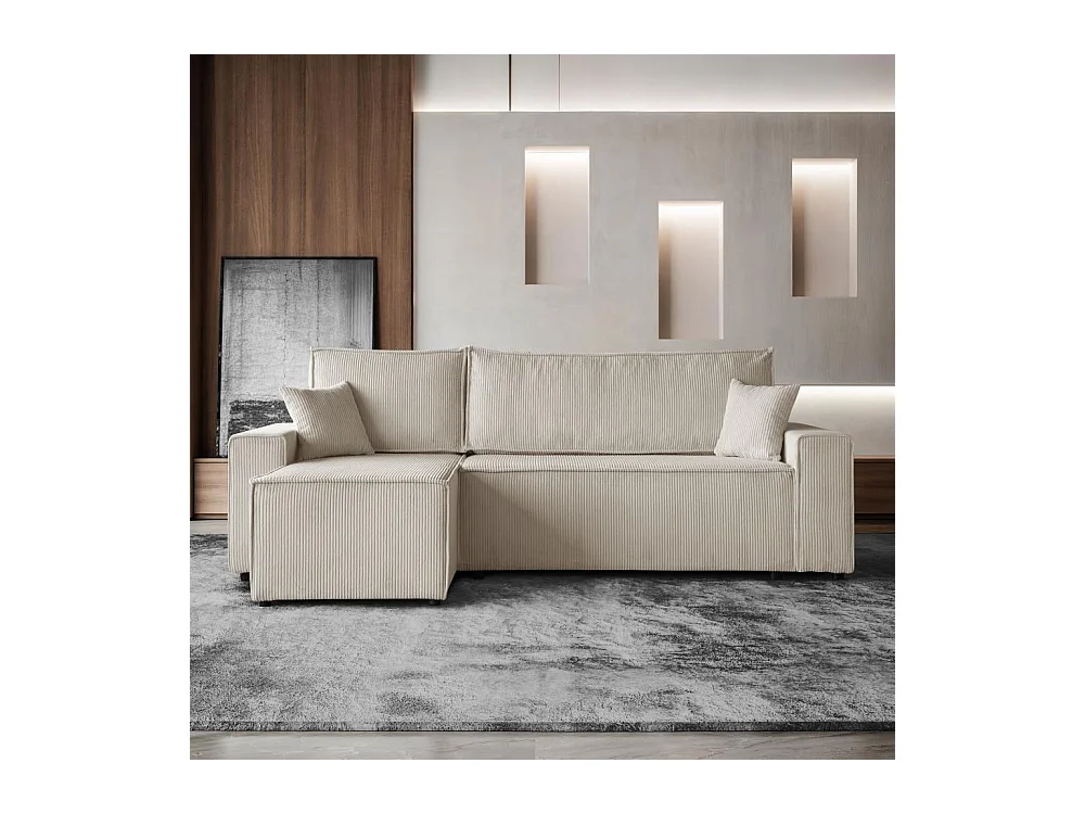 ECKSCHLAFSOFA mit Schlaffunktion Hektor beige