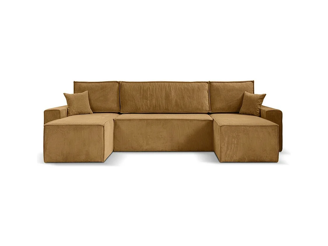 WOHNLANDSCHAFT Hektor U mit Schlaffunktion gelb