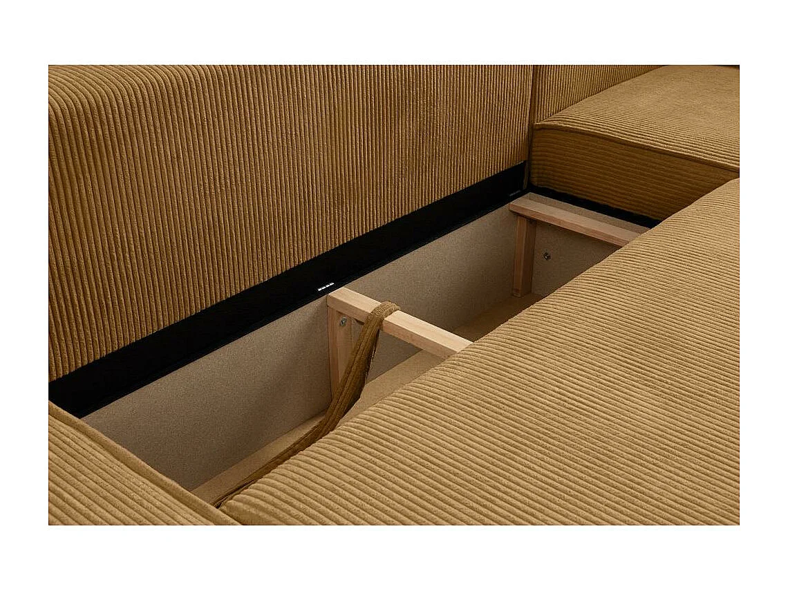 WOHNLANDSCHAFT Hektor U mit Schlaffunktion gelb