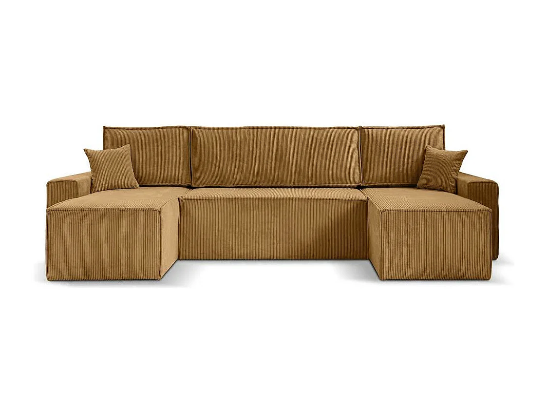 WOHNLANDSCHAFT Hektor U mit Schlaffunktion gelb