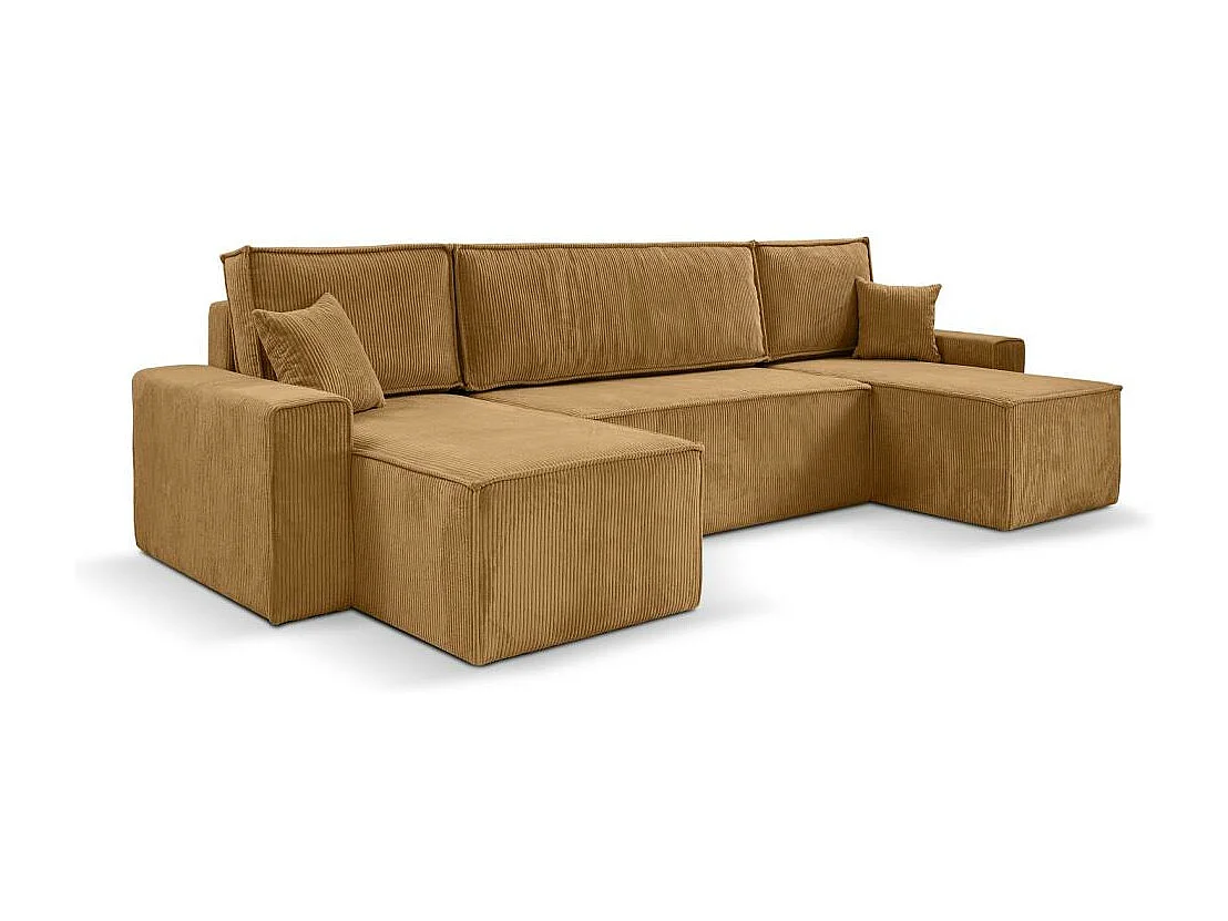 WOHNLANDSCHAFT Hektor U mit Schlaffunktion gelb