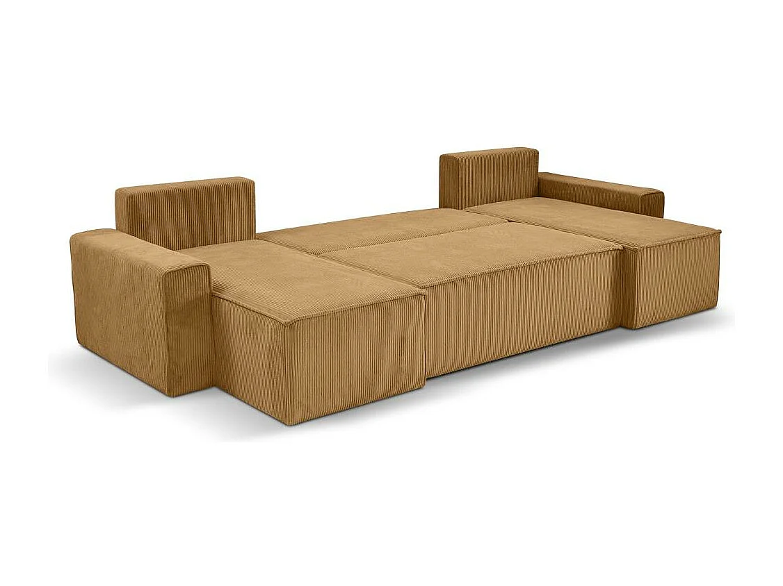 WOHNLANDSCHAFT Hektor U mit Schlaffunktion gelb