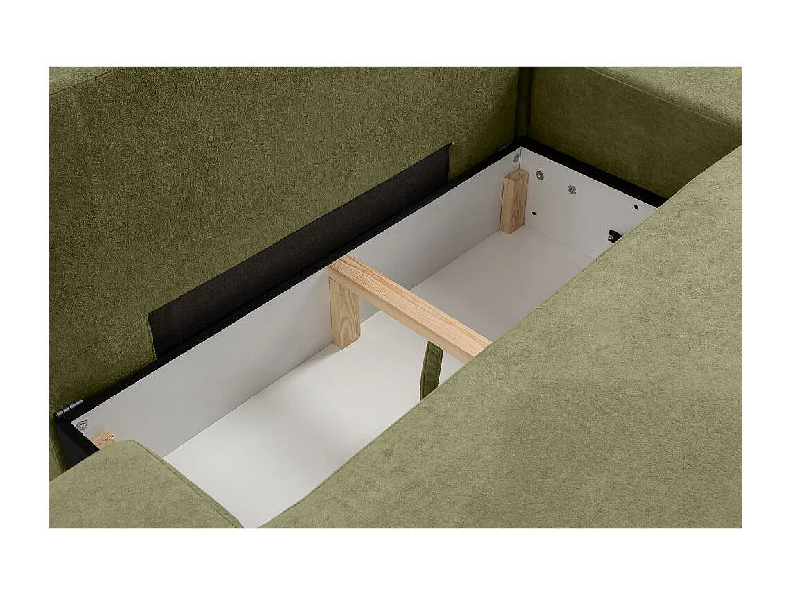 ECKSCHLAFSOFA Gavi grün velours rechts