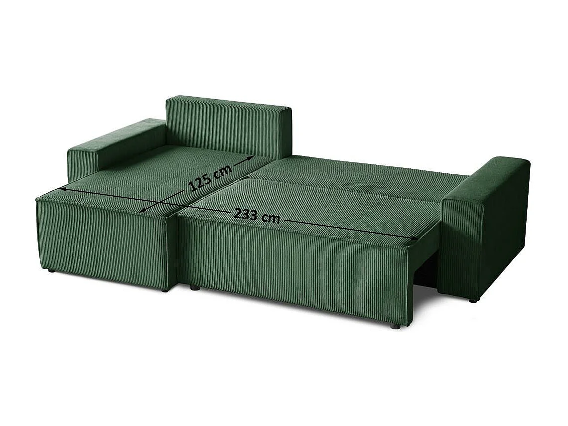 CANAPE AVEC FONCTION LIT Hektor vert foncé