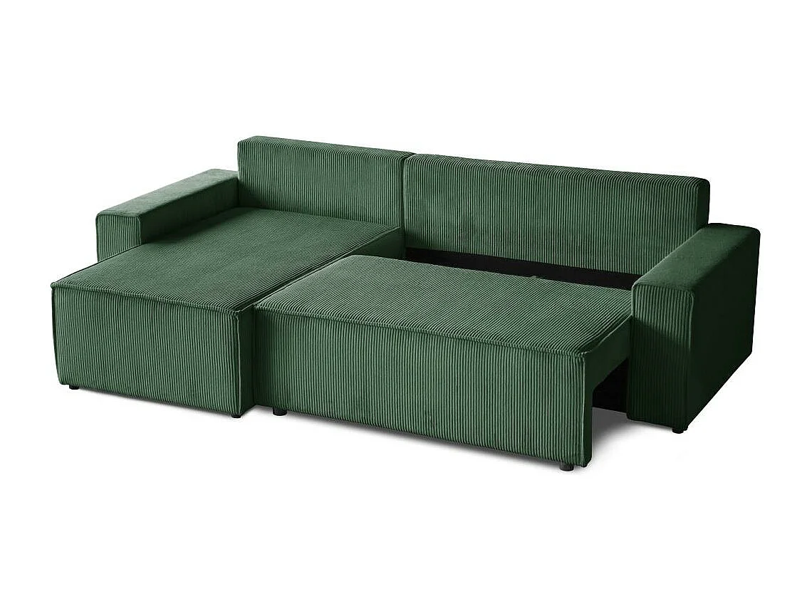 HOEKBANK met slaapfunctie Hektor donkergroen