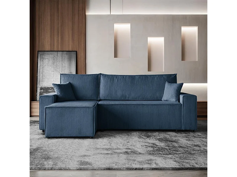 CANAPE CLOISON avec fonction sommeil Hektor bleu foncé