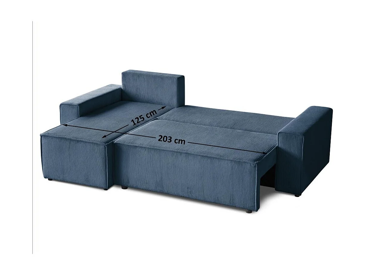 ECKSCHLAFSOFA mit Schlaffunktion Hektor dunkelblau