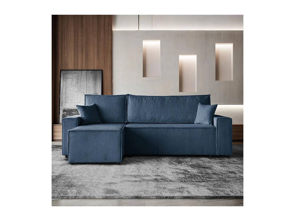 CANAPE CLOISON avec fonction sommeil Hektor bleu foncé