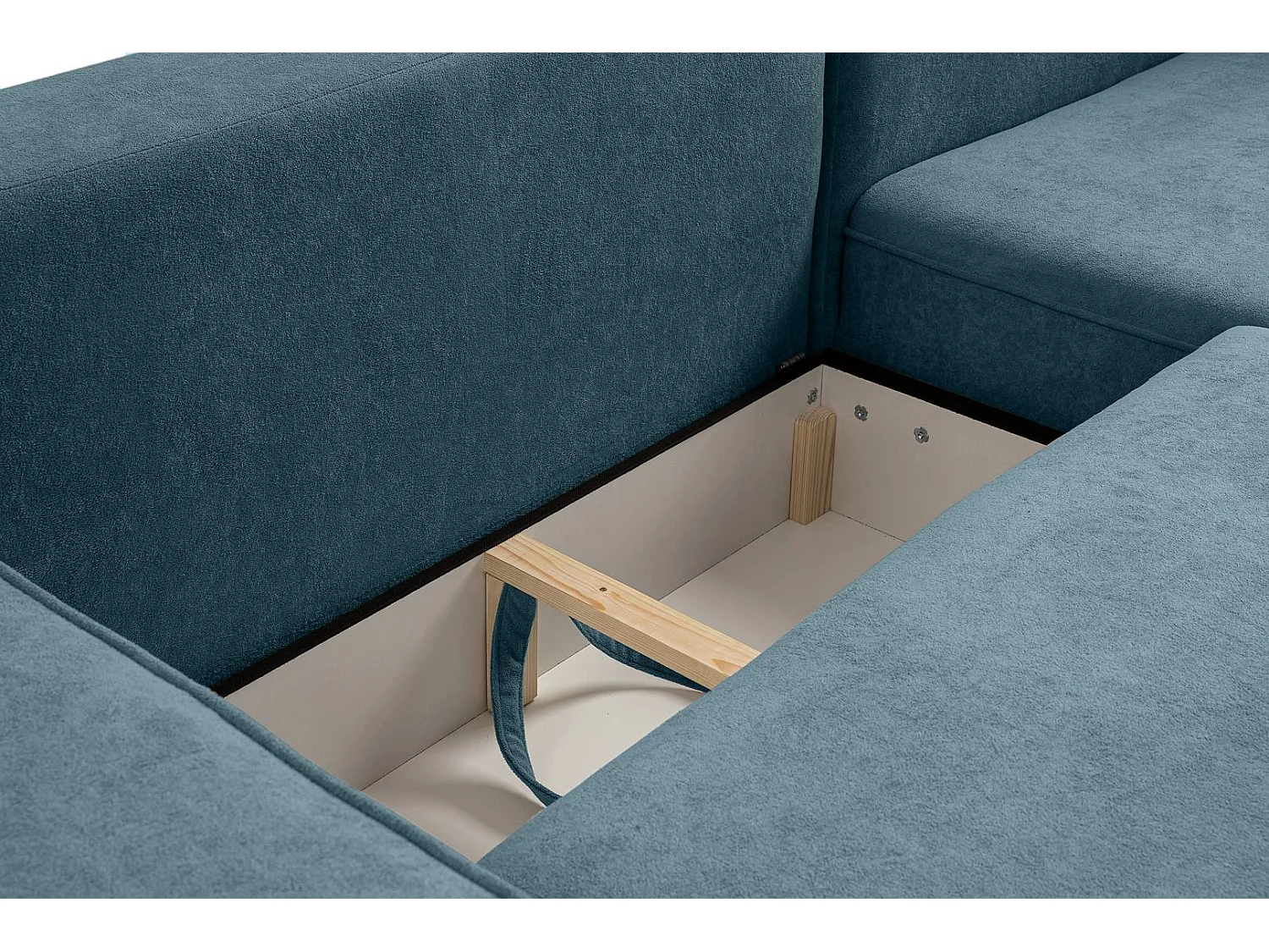 ECKSCHLAFSOFA Torre blau velours rechts