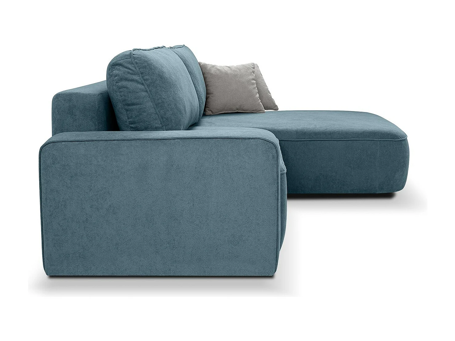 HOEKBANK Torre blauw fluweel rechts