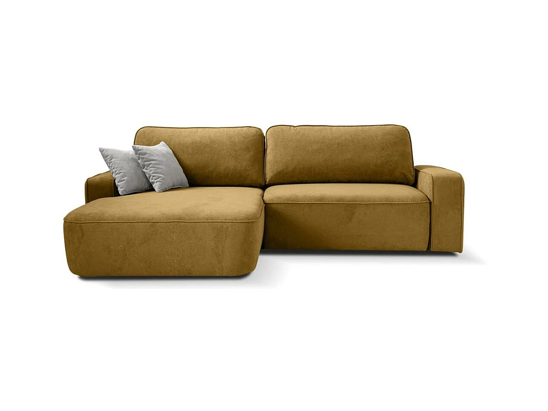 ECKSCHLAFSOFA Torre gelb velours links