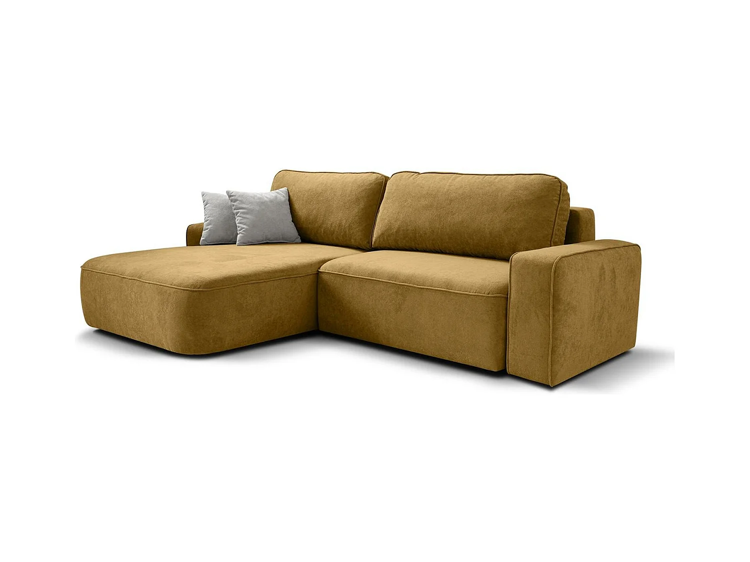 ECKSCHLAFSOFA Torre gelb velours links