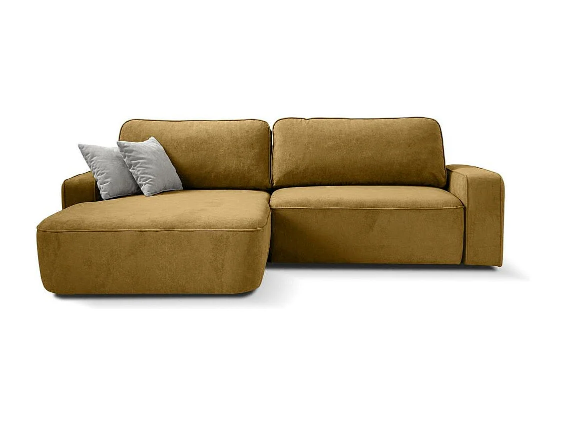 ECKSCHLAFSOFA Torre gelb velours links