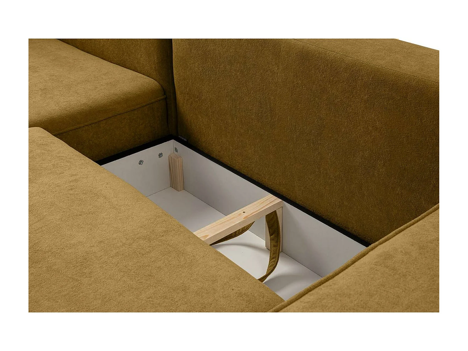 ECKSCHLAFSOFA Torre gelb velours links