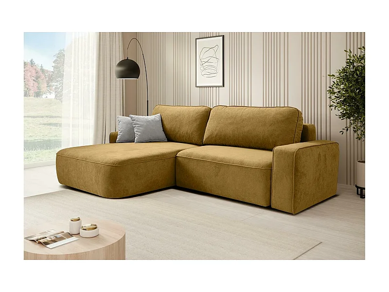 CANAPE Torre jaune velours gauche