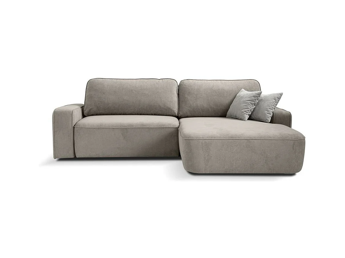 ECKSCHLAFSOFA Torre cappuccino velours rechts