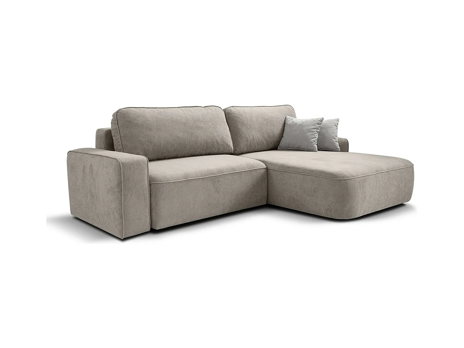ECKSCHLAFSOFA Torre cappuccino velours rechts