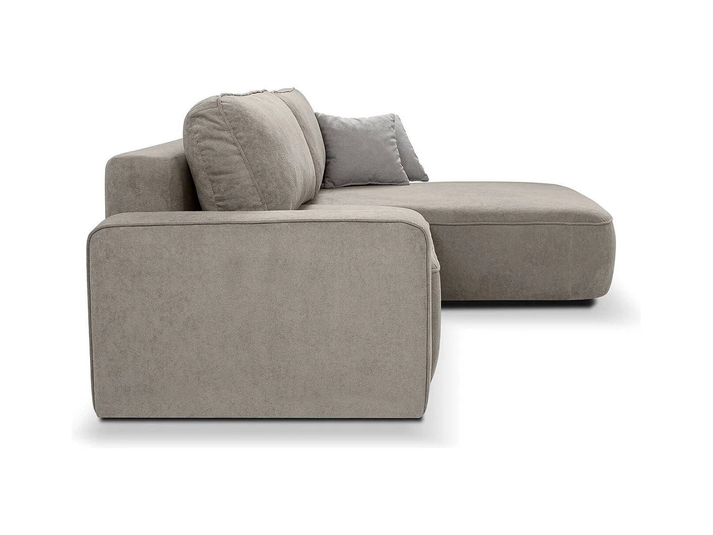 ECKSCHLAFSOFA Torre cappuccino velours rechts