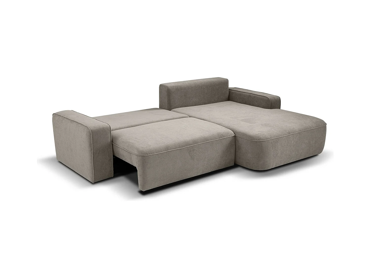 ECKSCHLAFSOFA Torre cappuccino velours rechts