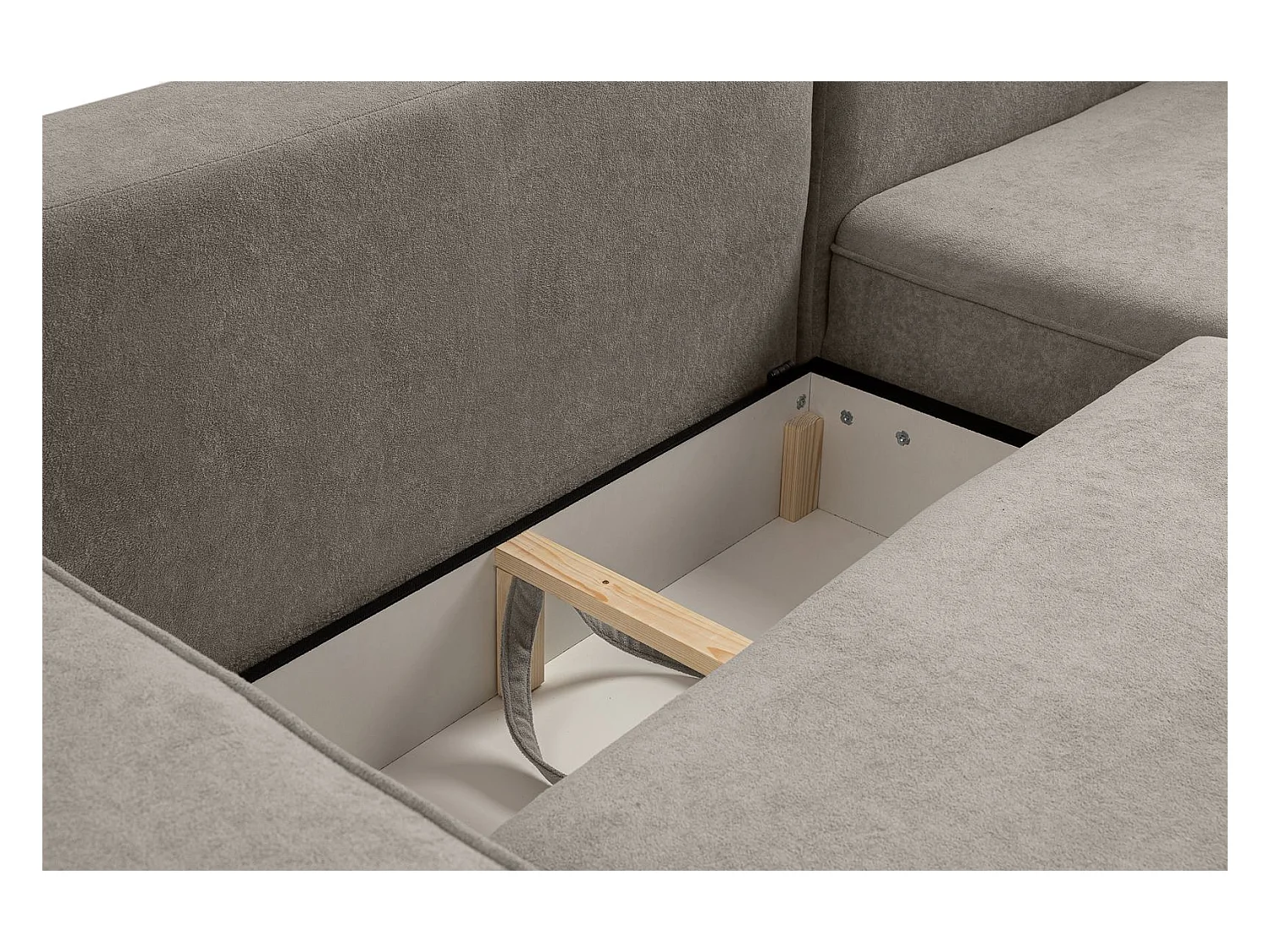 ECKSCHLAFSOFA Torre cappuccino velours rechts