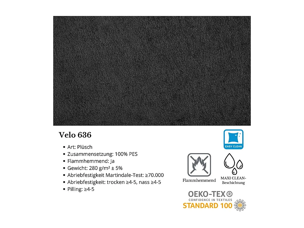 ECKSCHLAFSOFA Gavi graphit velours links