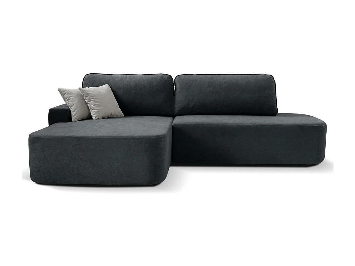 CANAPE-CHAISIER Gavi graphite velours gauche