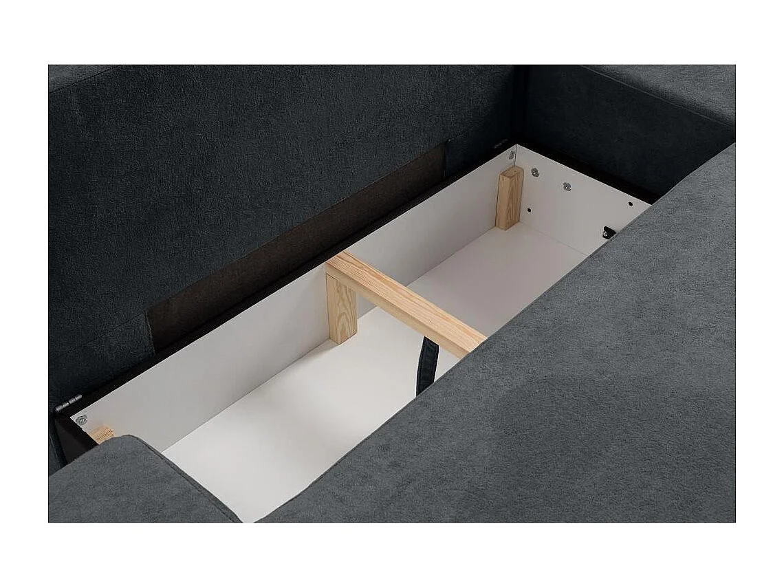 CANAPE-CHAISIER Gavi graphite velours gauche