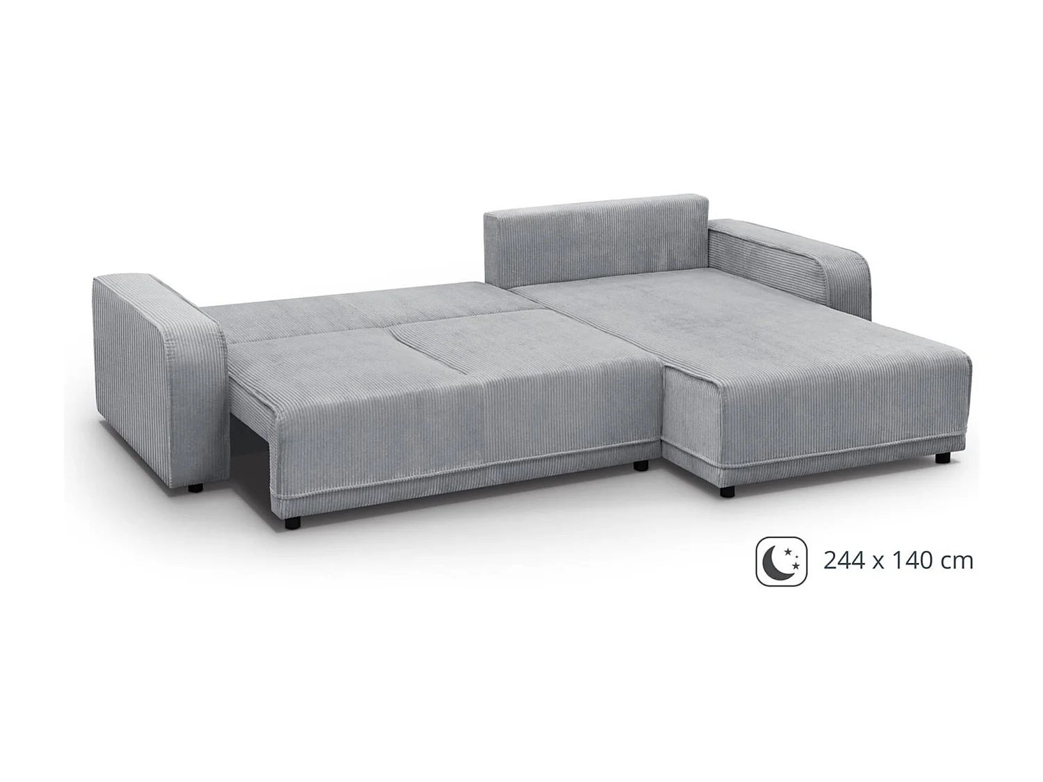 HOEKBANK Primo L lichtgrijs