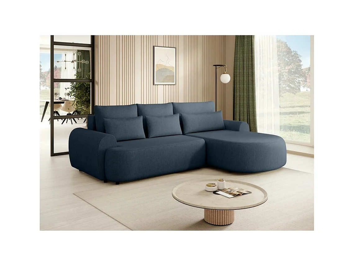 HOEKBANK Olivio L Donkerblauw