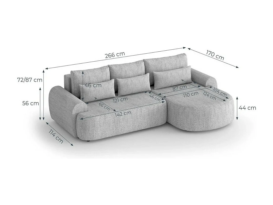 ECKSCHLAFSOFA Olivio L Dunkelblau