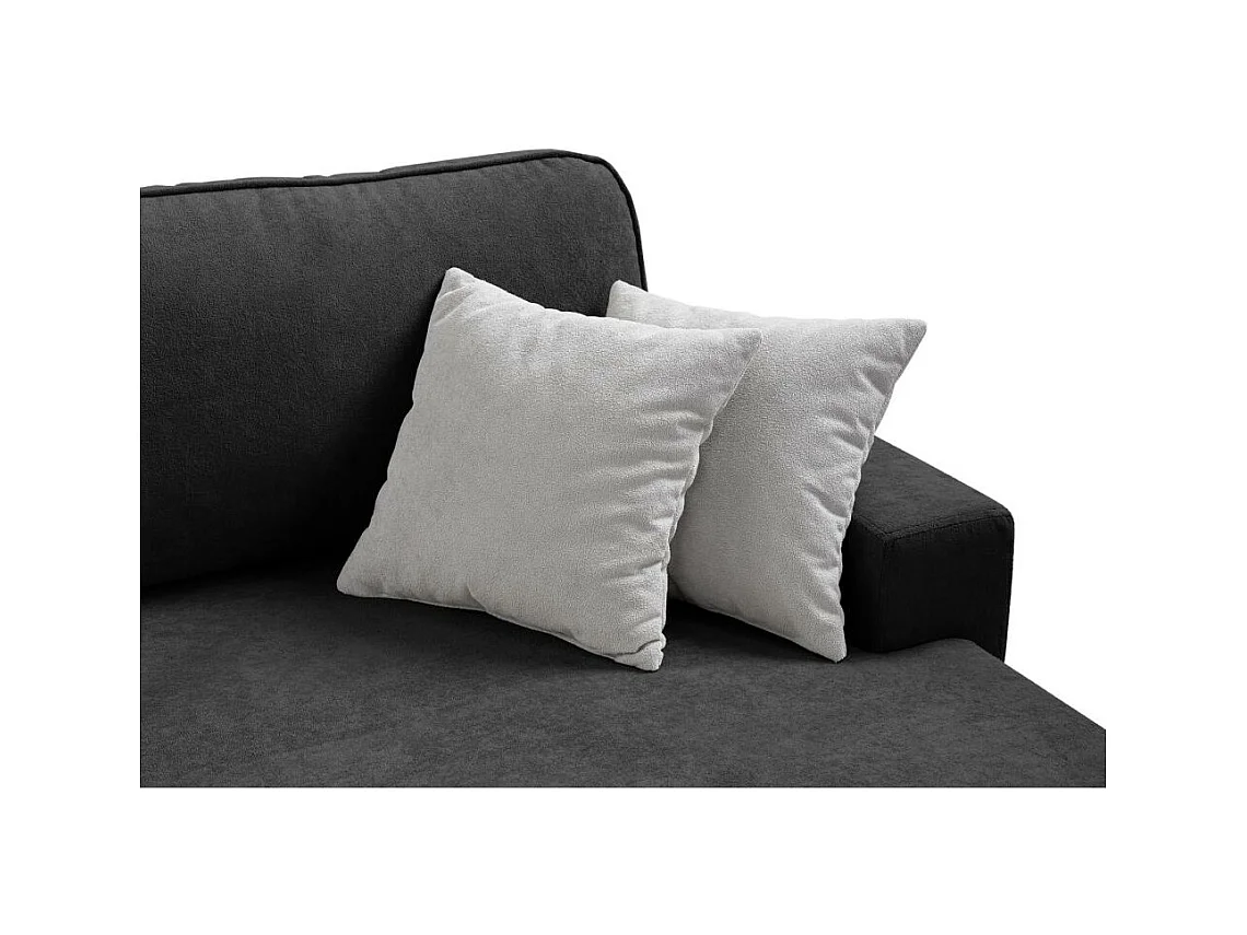 ECKSCHLAFSOFA Gavi schwarz velours links