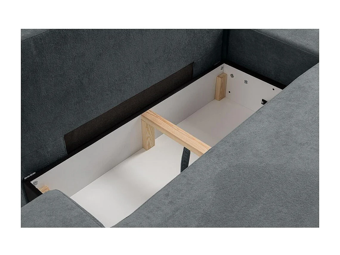 ECKSCHLAFSOFA Gavi dunkelgrau velours rechts