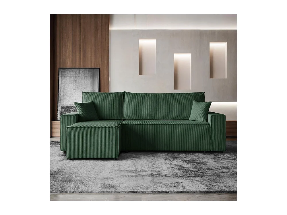 CANAPE AVEC FONCTION LIT Hektor vert foncé