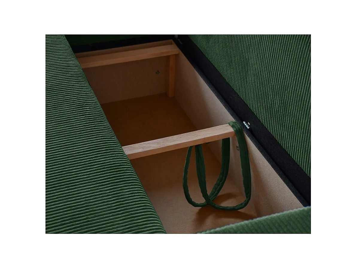 CANAPE AVEC FONCTION LIT Hektor vert foncé