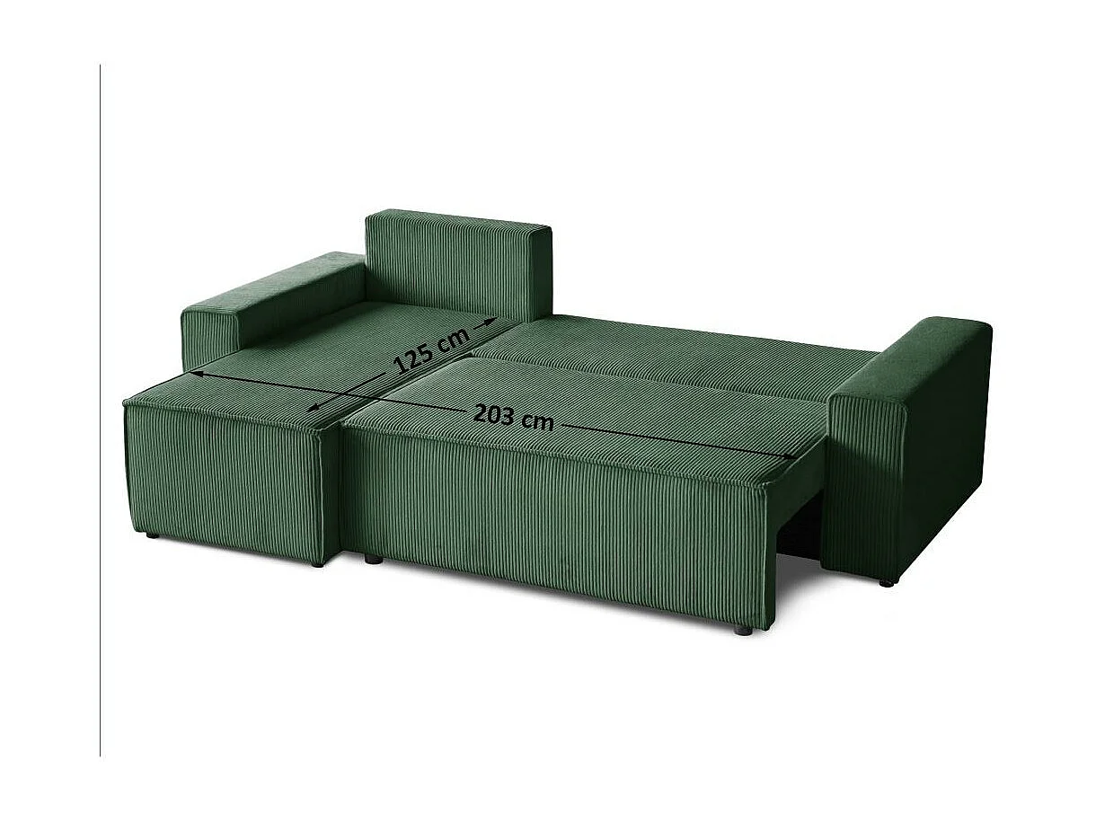 CANAPE AVEC FONCTION LIT Hektor vert foncé