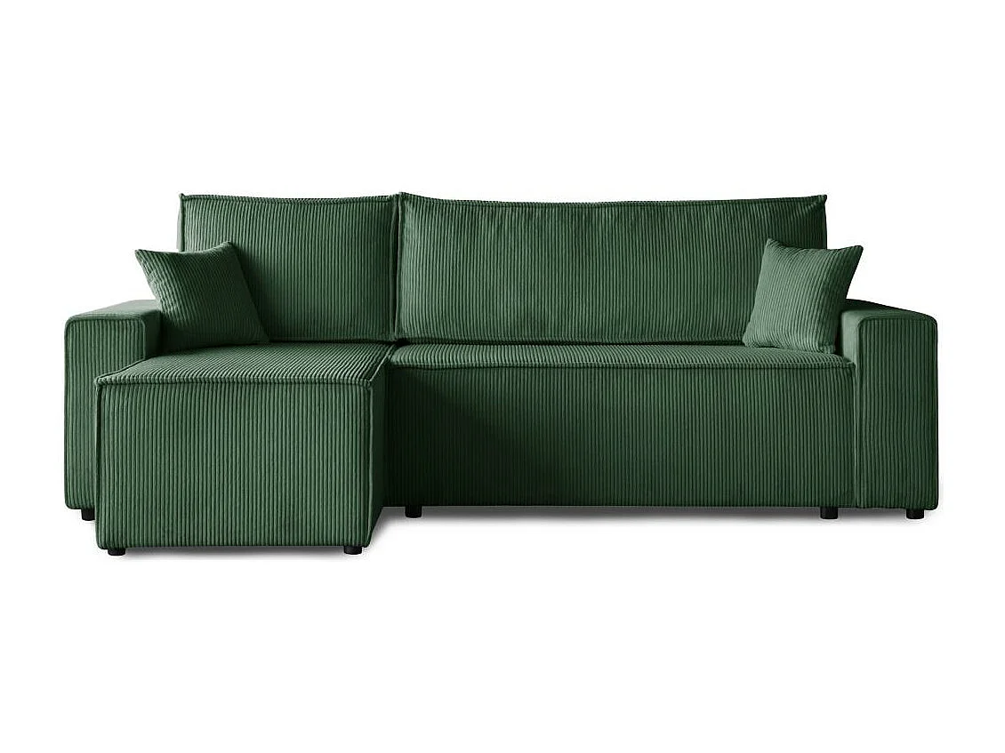 HOEKBANK met slaapfunctie Hektor donkergroen