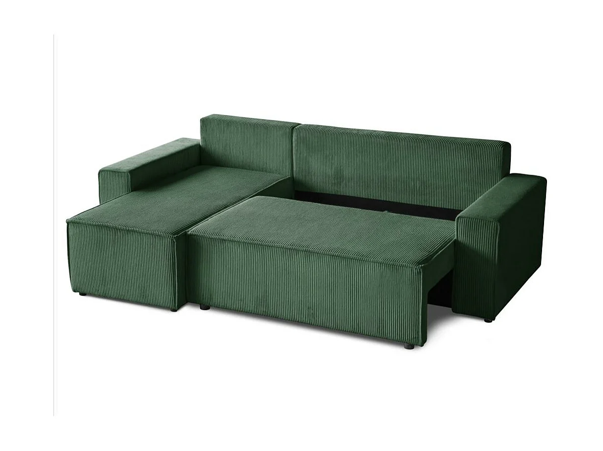 HOEKBANK met slaapfunctie Hektor donkergroen