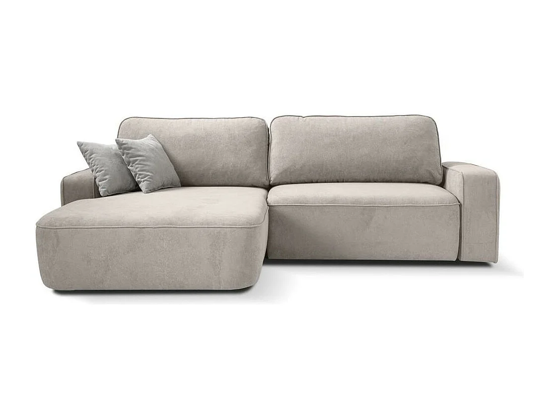 ECKSCHLAFSOFA Torre beige velours links