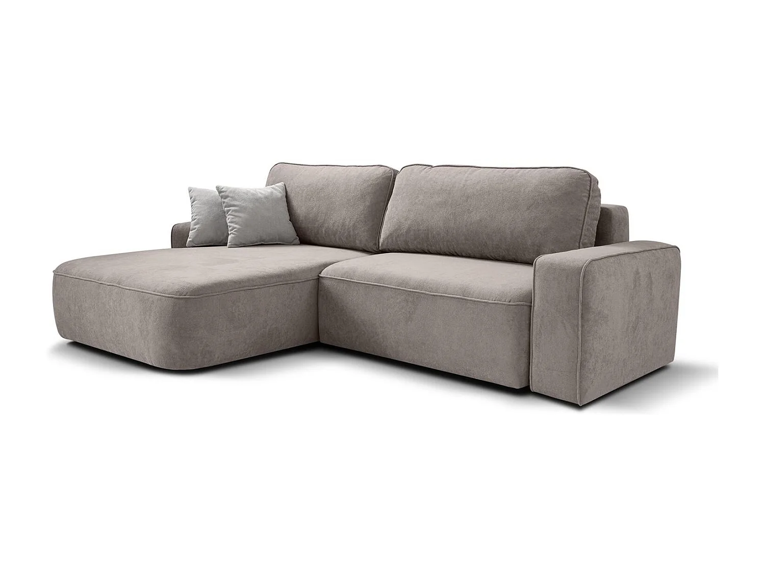ECKSCHLAFSOFA Torre beige velours links