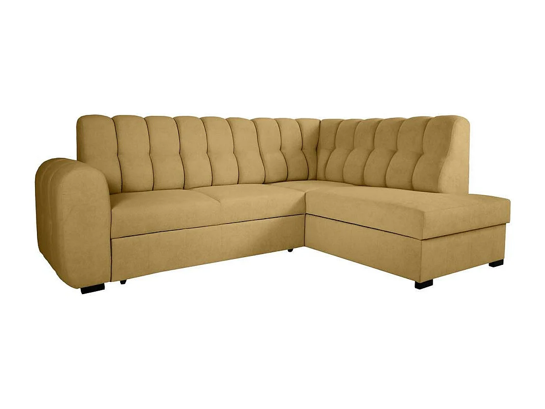 Canapé-lit ECKSCHLAFSOFA Zoja droit jaune