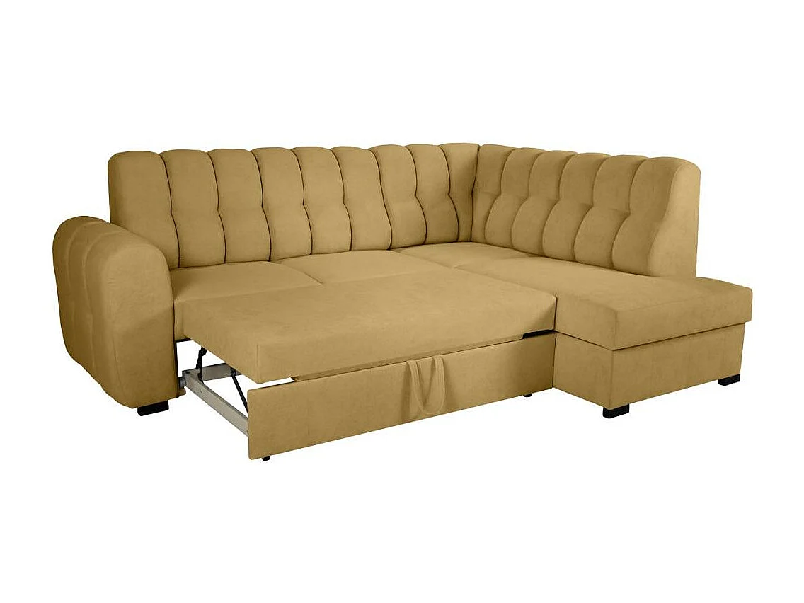 Canapé-lit ECKSCHLAFSOFA Zoja droit jaune