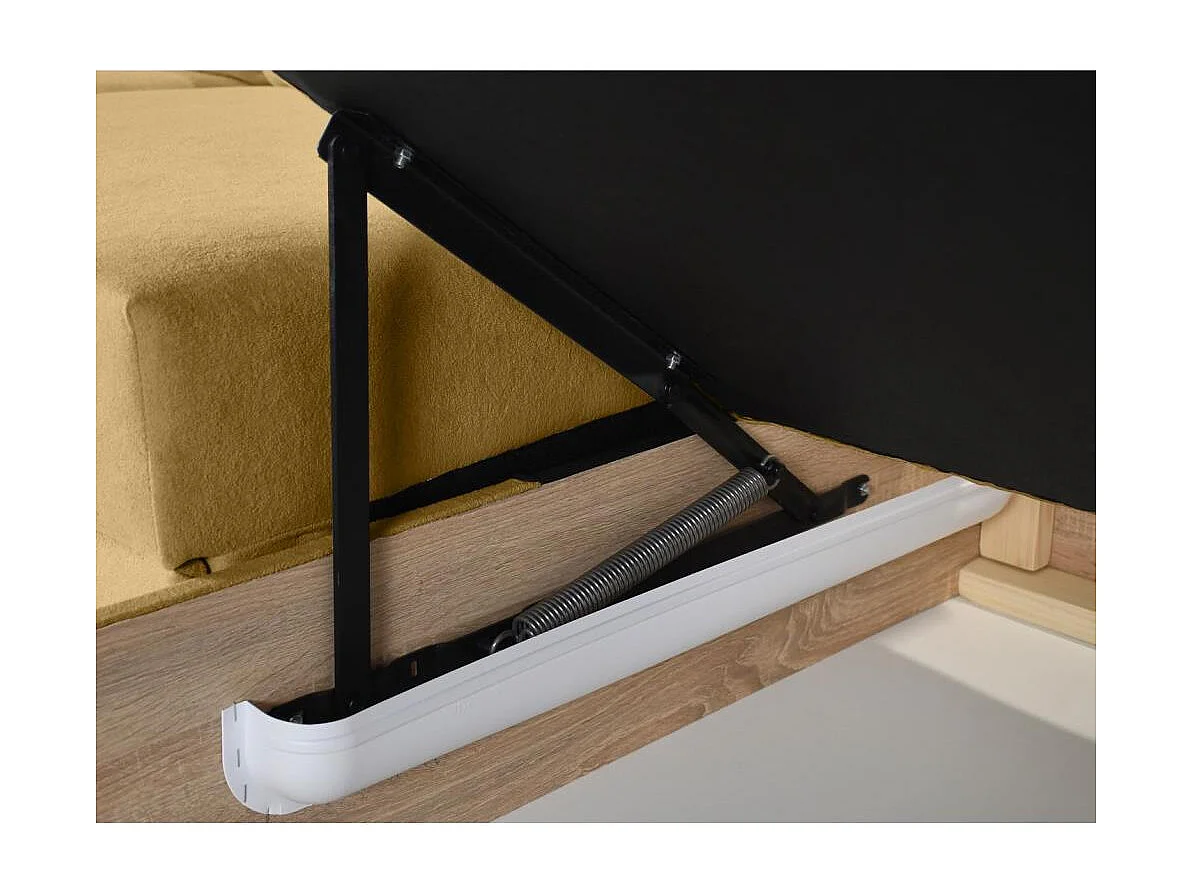 Canapé-lit ECKSCHLAFSOFA Zoja droit jaune