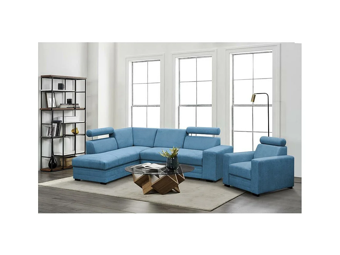 ECKSCHLAFSOFA Roma blau links