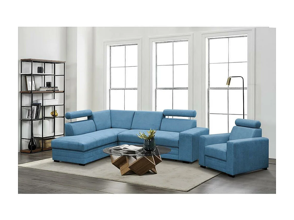 ECKSCHLAFSOFA Roma blau links