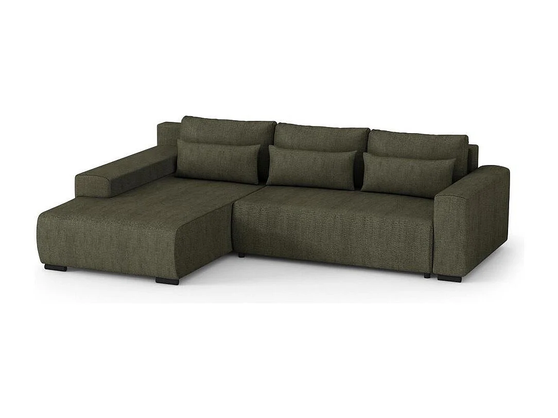 Hoekslaapbank Benny olijfgroen links