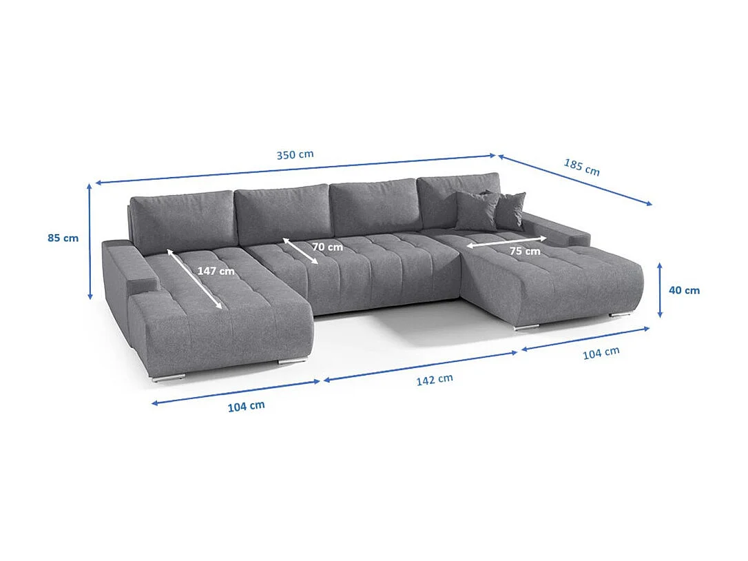 WOHNLANDSCHAFT Draco U Grau